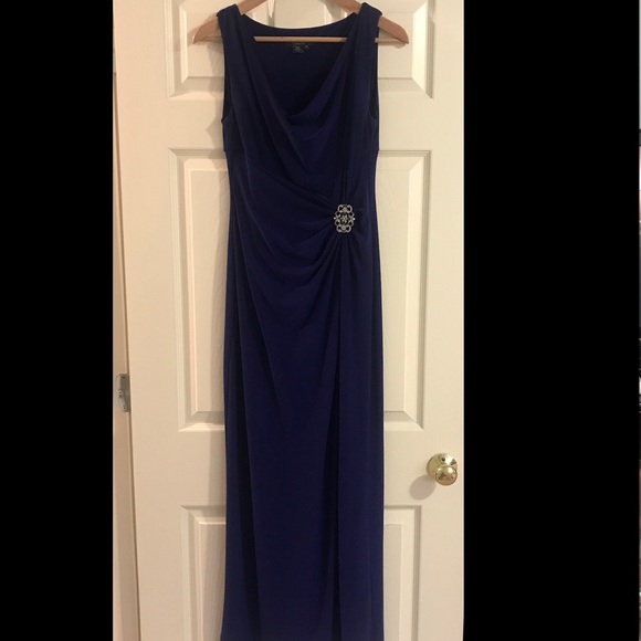 ralph lauren blue evening dress